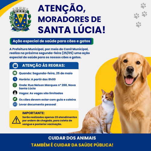 Atenção, moradores de Santa Lúcia